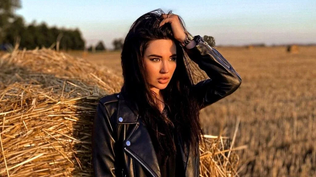 ukrainian woman on sunset